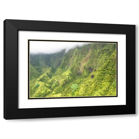 Water Ribbons II Black Modern Wood Framed Art Print with Double Matting by Head, Danny