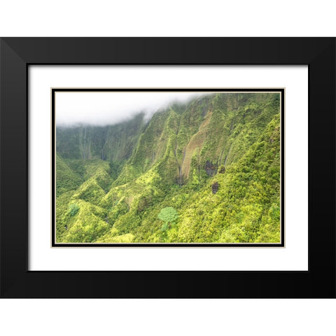 Water Ribbons II Black Modern Wood Framed Art Print with Double Matting by Head, Danny