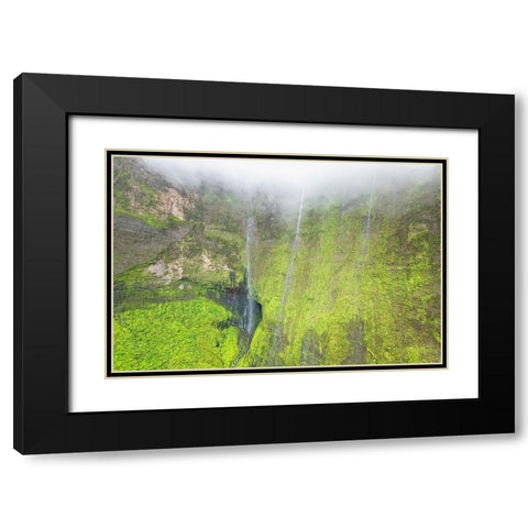 Water Ribbons III Black Modern Wood Framed Art Print with Double Matting by Head, Danny