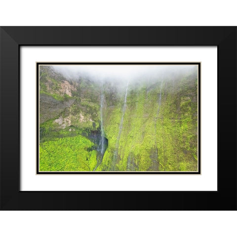 Water Ribbons III Black Modern Wood Framed Art Print with Double Matting by Head, Danny