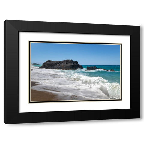 Beaking Surf I Black Modern Wood Framed Art Print with Double Matting by Head, Danny