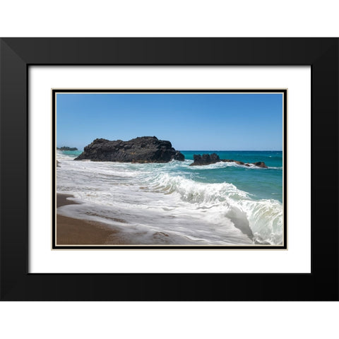 Beaking Surf I Black Modern Wood Framed Art Print with Double Matting by Head, Danny