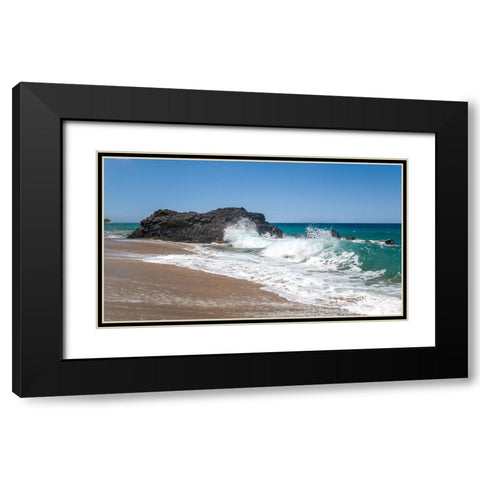 Breaking Surf III Black Modern Wood Framed Art Print with Double Matting by Head, Danny