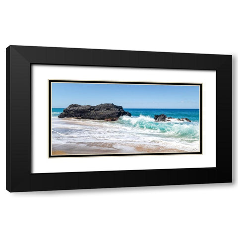 Breaking Surf IV Black Modern Wood Framed Art Print with Double Matting by Head, Danny