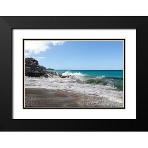 Breaking Surf VI Black Modern Wood Framed Art Print with Double Matting by Head, Danny