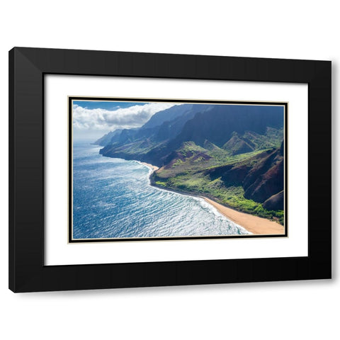 Paradise Black Modern Wood Framed Art Print with Double Matting by Head, Danny