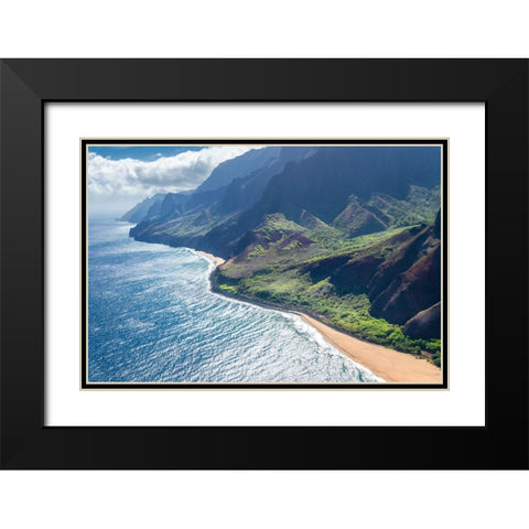 Paradise Black Modern Wood Framed Art Print with Double Matting by Head, Danny
