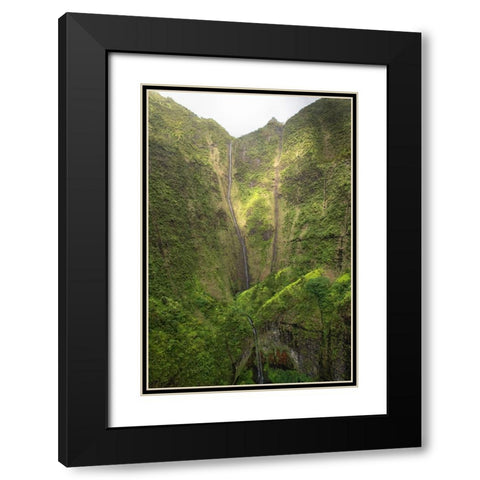 Crater Wall I Black Modern Wood Framed Art Print with Double Matting by Head, Danny
