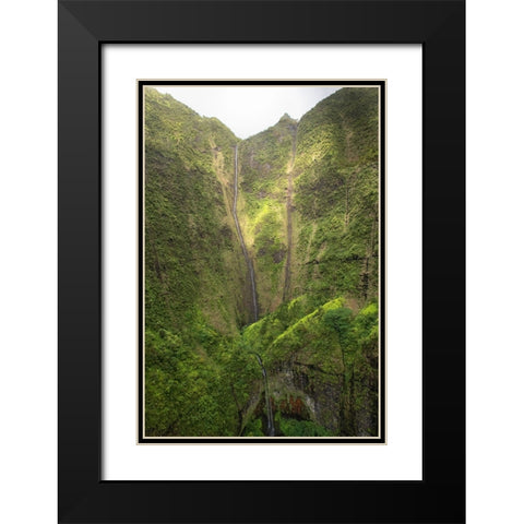 Crater Wall I Black Modern Wood Framed Art Print with Double Matting by Head, Danny