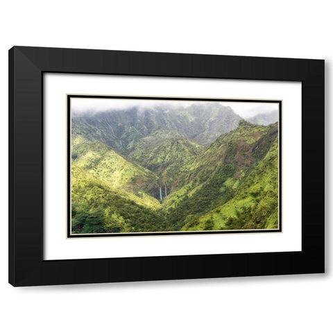 Tropical Valley Black Modern Wood Framed Art Print with Double Matting by Head, Danny