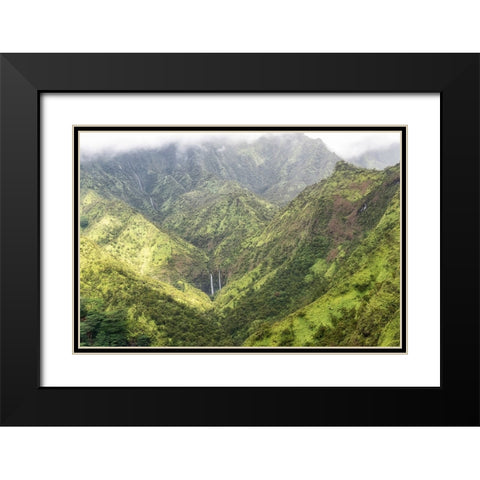 Tropical Valley Black Modern Wood Framed Art Print with Double Matting by Head, Danny