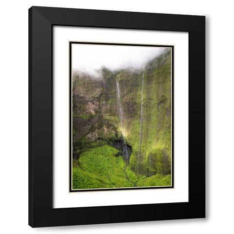 Crater Wall II Black Modern Wood Framed Art Print with Double Matting by Head, Danny