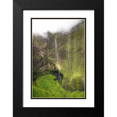 Crater Wall II Black Modern Wood Framed Art Print with Double Matting by Head, Danny