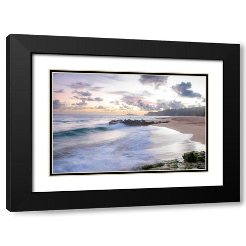 Secret Beach I Black Modern Wood Framed Art Print with Double Matting by Head, Danny