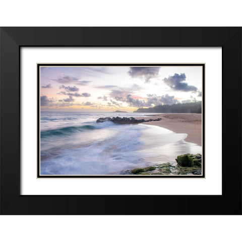 Secret Beach I Black Modern Wood Framed Art Print with Double Matting by Head, Danny