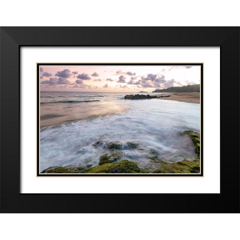 Secret Beach II Black Modern Wood Framed Art Print with Double Matting by Head, Danny