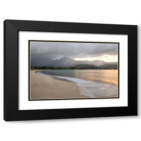 Rain Making Black Modern Wood Framed Art Print with Double Matting by Head, Danny