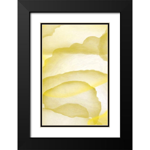 Yellow Paper Black Modern Wood Framed Art Print with Double Matting by Aesthete