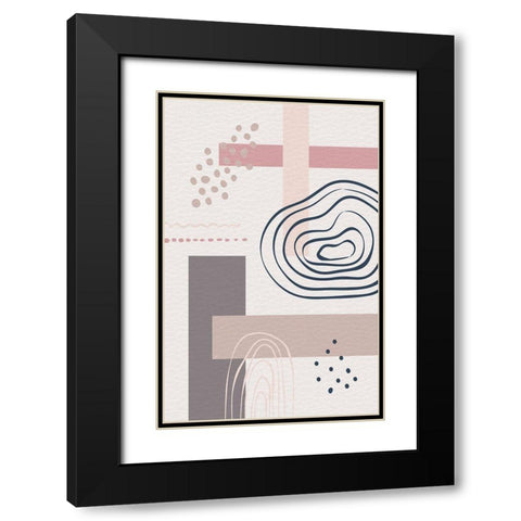 Tokyo One Black Modern Wood Framed Art Print with Double Matting by Aesthete