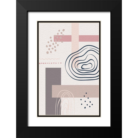 Tokyo One Black Modern Wood Framed Art Print with Double Matting by Aesthete