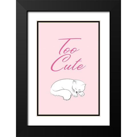 Too Cute Black Modern Wood Framed Art Print with Double Matting by Aesthete