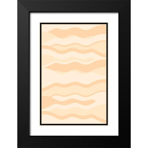 Yellow Fields Black Modern Wood Framed Art Print with Double Matting by Aesthete