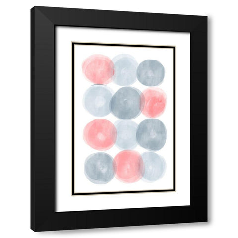 Full Circles Black Modern Wood Framed Art Print with Double Matting by Aesthete