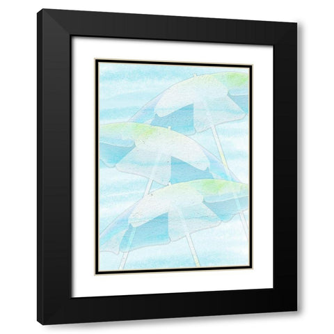 Beach Black Modern Wood Framed Art Print with Double Matting by Aesthete