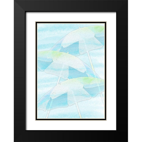 Beach Black Modern Wood Framed Art Print with Double Matting by Aesthete