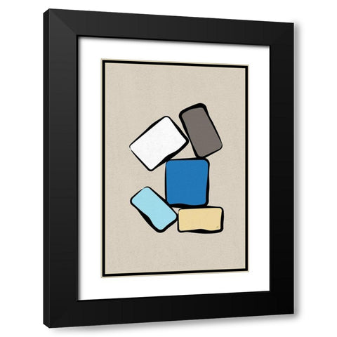 Bricks1 Black Modern Wood Framed Art Print with Double Matting by Aesthete
