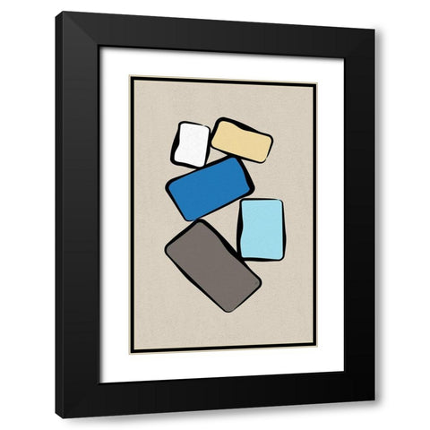 Bricks3 Black Modern Wood Framed Art Print with Double Matting by Aesthete