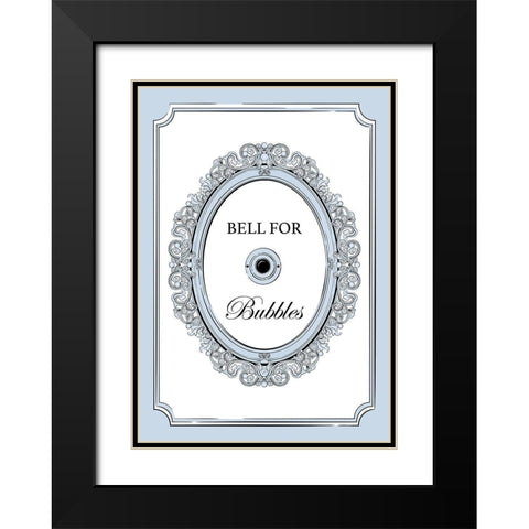 Bell for Bubbles Black Modern Wood Framed Art Print with Double Matting by Aesthete