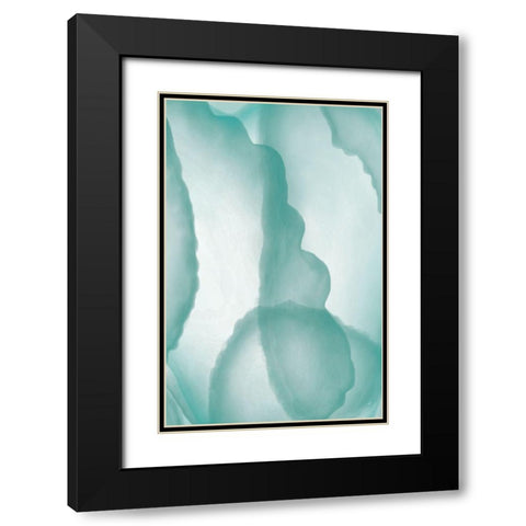 Blue Paper Black Modern Wood Framed Art Print with Double Matting by Aesthete