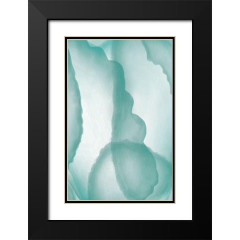 Blue Paper Black Modern Wood Framed Art Print with Double Matting by Aesthete