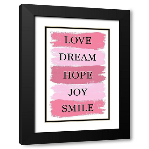 Love Dream Black Modern Wood Framed Art Print with Double Matting by Aesthete