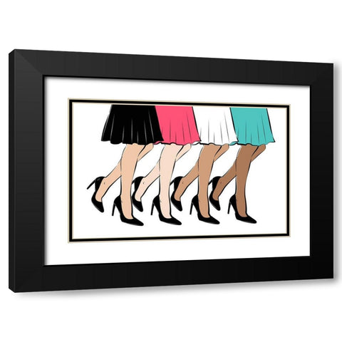 Legs Color Black Modern Wood Framed Art Print with Double Matting by Aesthete