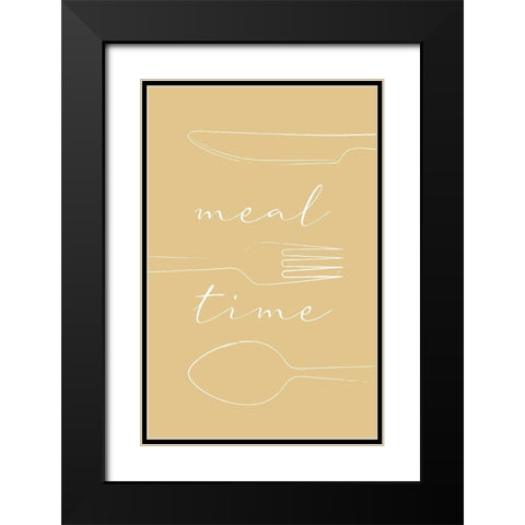 Meal Time Black Modern Wood Framed Art Print with Double Matting by Aesthete