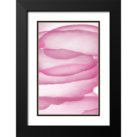 Pink Paper Black Modern Wood Framed Art Print with Double Matting by Aesthete