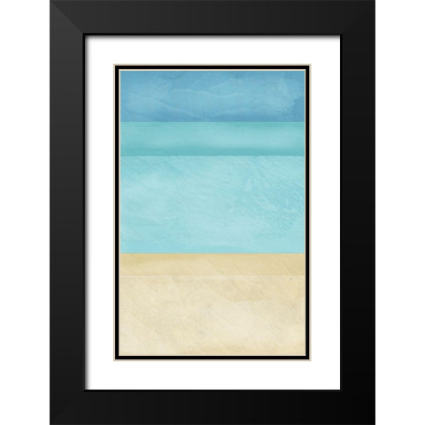 Ocean Black Modern Wood Framed Art Print with Double Matting by Aesthete