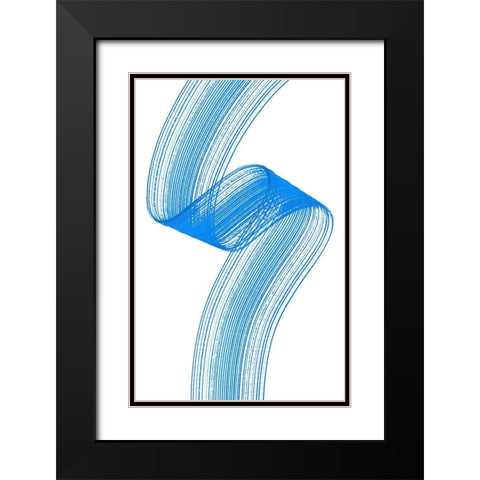 Comb Play One Black Modern Wood Framed Art Print with Double Matting by Aesthete