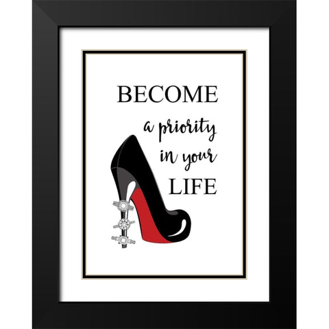Priority Quote Black Modern Wood Framed Art Print with Double Matting by Aesthete