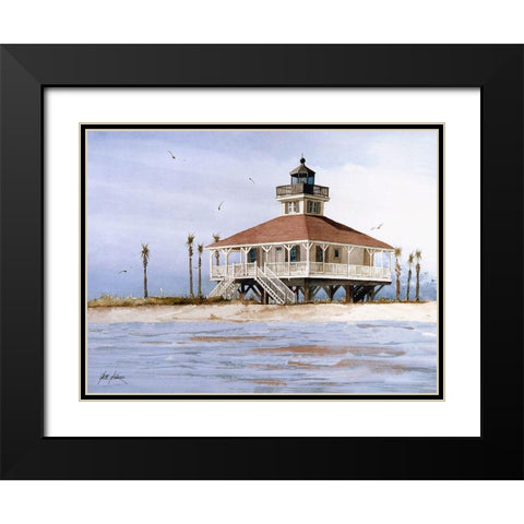 Boca Grand Lighthouse - Fl. Black Modern Wood Framed Art Print with Double Matting by Rizzo, Gene