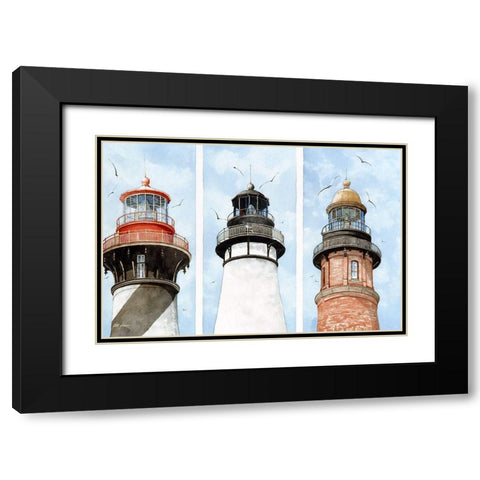 Florida Heads of Class Black Modern Wood Framed Art Print with Double Matting by Rizzo, Gene