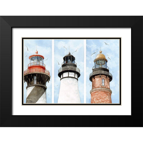 Florida Heads of Class Black Modern Wood Framed Art Print with Double Matting by Rizzo, Gene