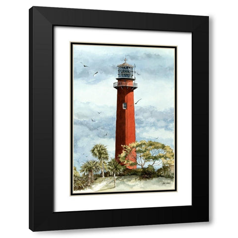 Jupiter Lighthouse-Old - Fl. Black Modern Wood Framed Art Print with Double Matting by Rizzo, Gene