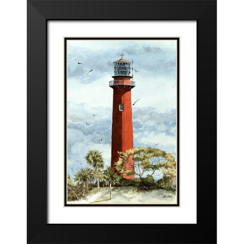 Jupiter Lighthouse-Old - Fl. Black Modern Wood Framed Art Print with Double Matting by Rizzo, Gene