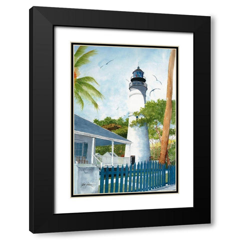 Key West Kighthouse - Fl. Black Modern Wood Framed Art Print with Double Matting by Rizzo, Gene