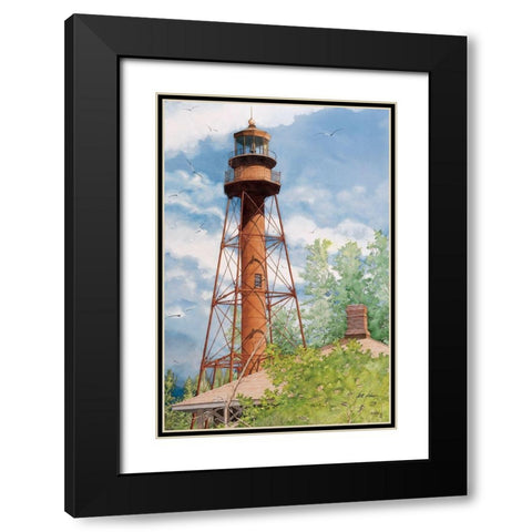 Sanibel Island, Florida Black Modern Wood Framed Art Print with Double Matting by Rizzo, Gene