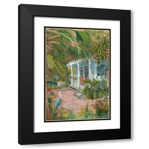 Conch Cottage Black Modern Wood Framed Art Print with Double Matting by Rizzo, Gene