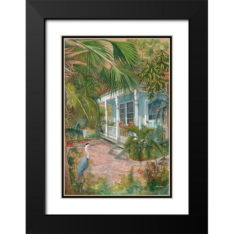 Conch Cottage Black Modern Wood Framed Art Print with Double Matting by Rizzo, Gene